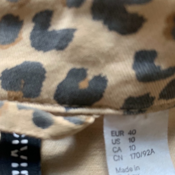 Leopard Jacket Denim Style size 12 - Picture 6 of 8
